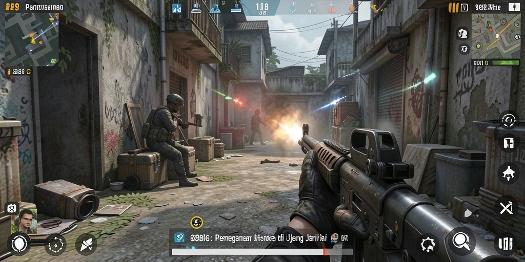 Tangkapan layar <strong>88BIG</strong> menunjukkan aksi seru dalam permainan FPS.