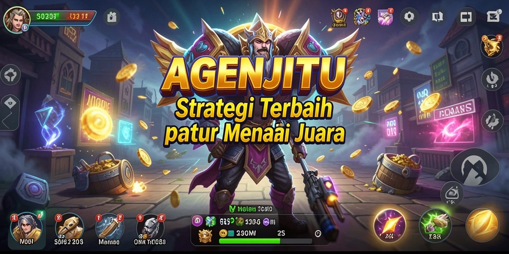 Screenshot utama AGENJITU, menunjukkan gameplay strategi yang mendebarkan.