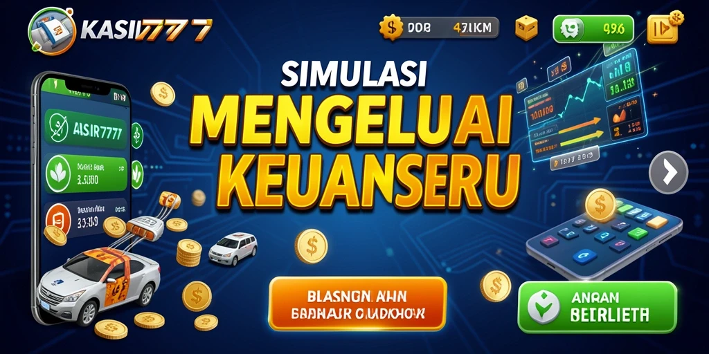 Screenshot menampilkan pengalaman gameplay simulasi mengelola keuangan.