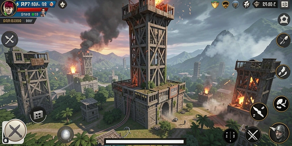 Tangkapan layar PP7 menunjukkan aksi pertahanan menara yang intens.