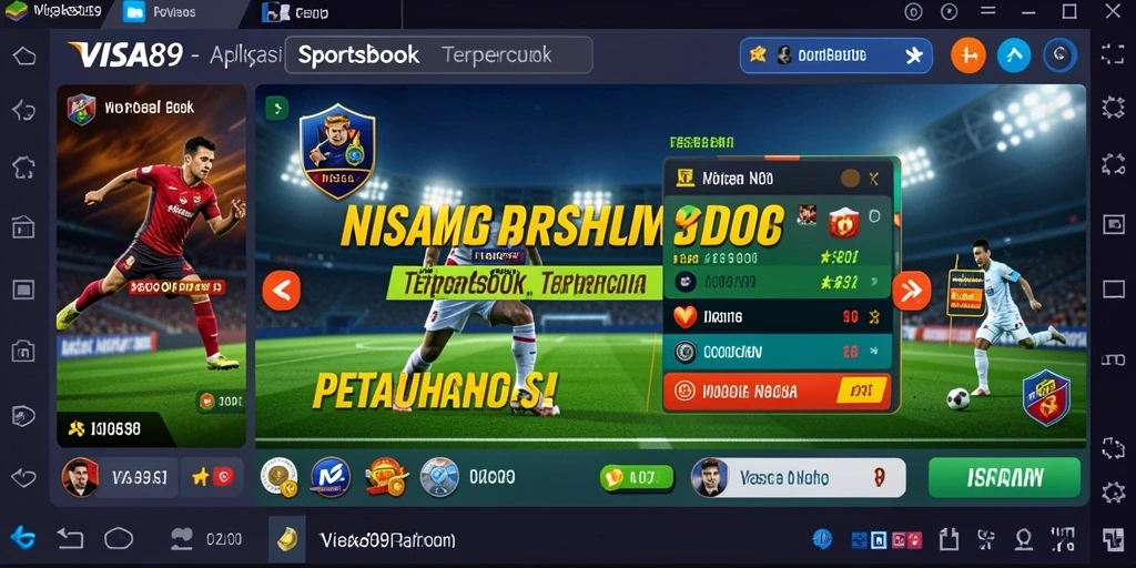 Tampilan gameplay aplikasi sportsbook VISA89 yang menarik dan interaktif.